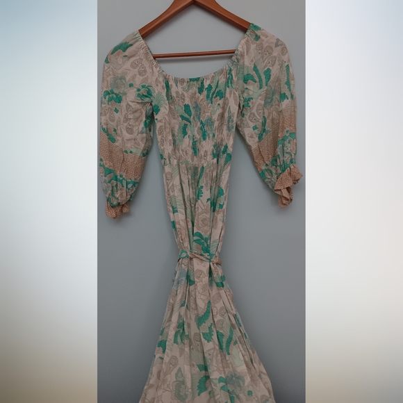 NWT The Fox & The Mermaid Venice Adeline Floral Maxi Dress Mnt Beacheeky Tea S/M - Picture 6 of 12